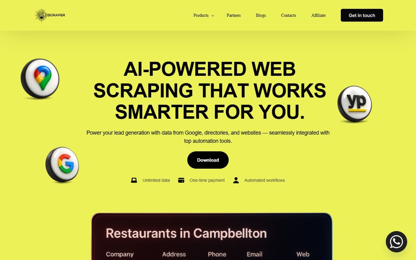SoloScraper — Automation · SaaS