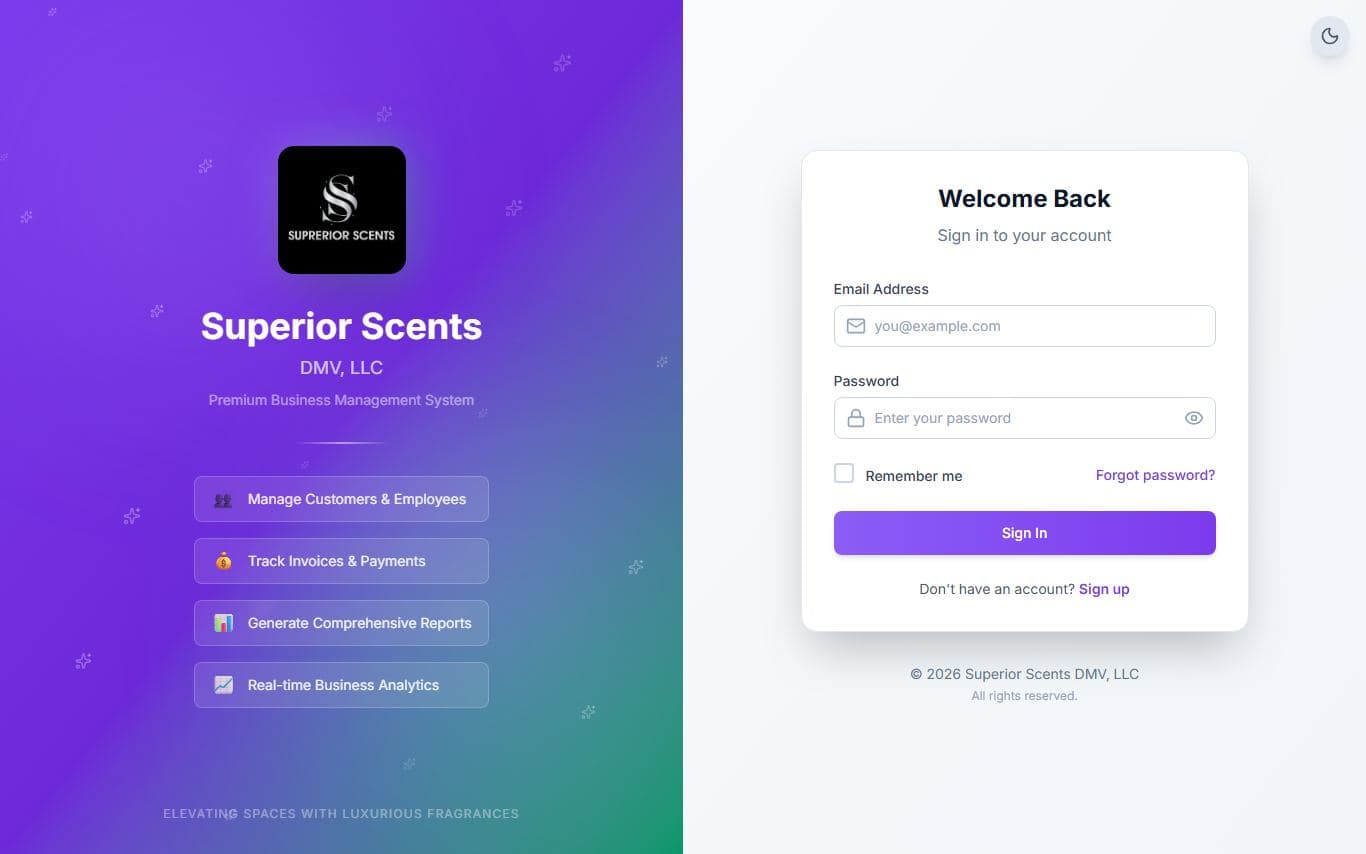 Superior Scents Billing — Billing System